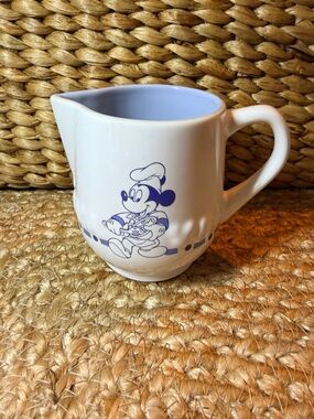 Disney Ceramic Gourmet Mickey Mouse Blue Accent Creamer Pitcher